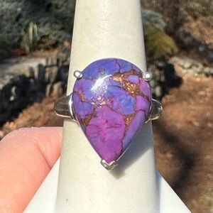 925 PURPLE TURQUOISE RING
